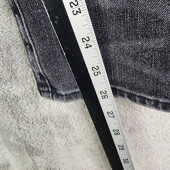 Mens American Eagle Airflex Slim Black Denim Jeans Distressed Size 26x28 - Picture 9 of 11